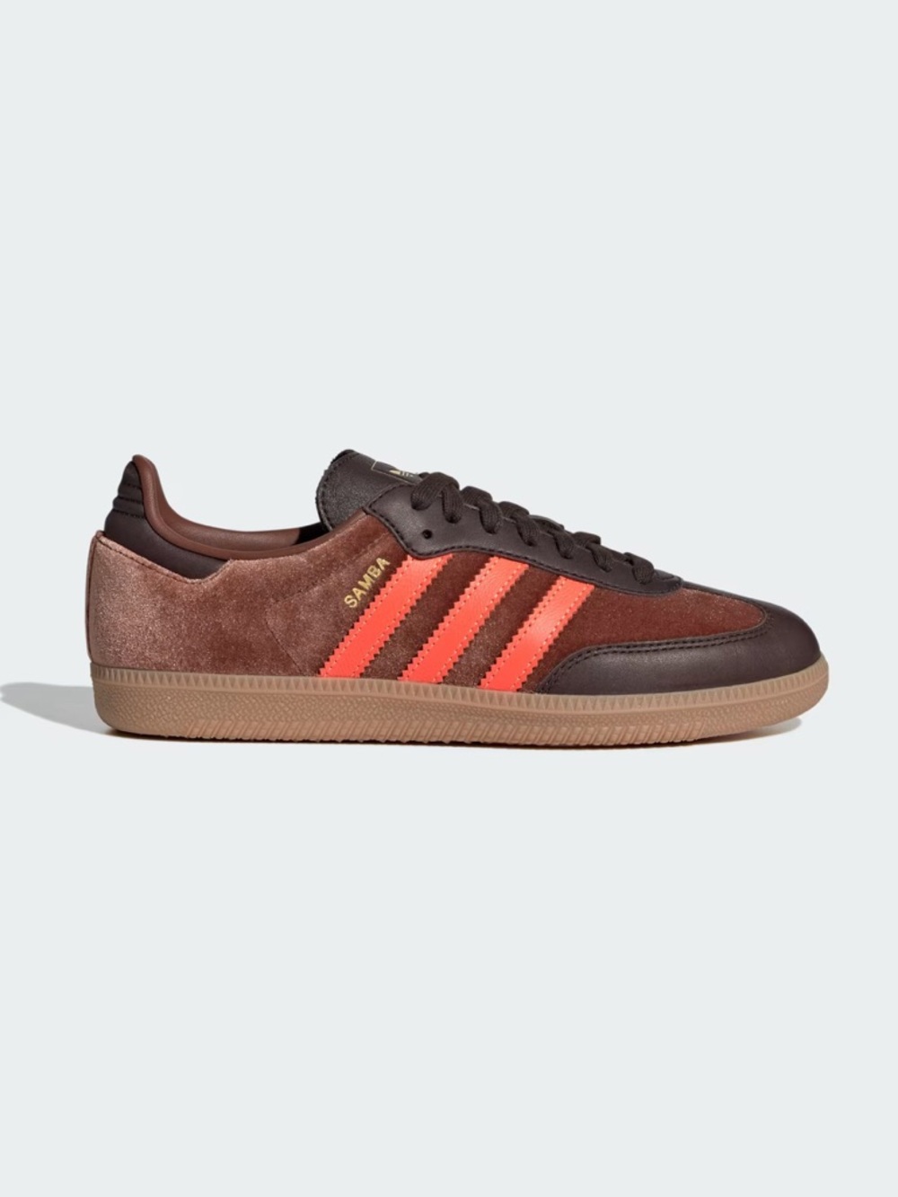 adidas Samba Sneakers Brown with Coral Stripes - never worn!